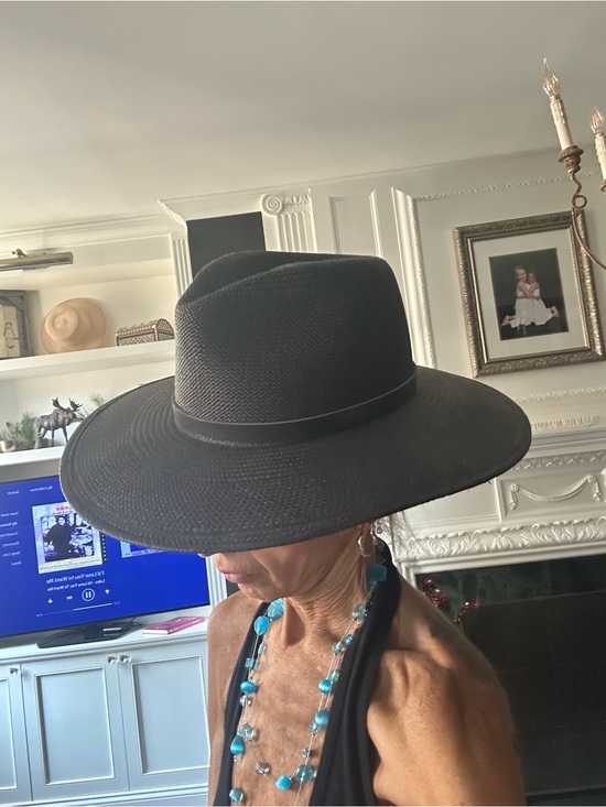 Janessa Leone Accessories - Janessa Leone Black Wide-Brim Fedora Hat